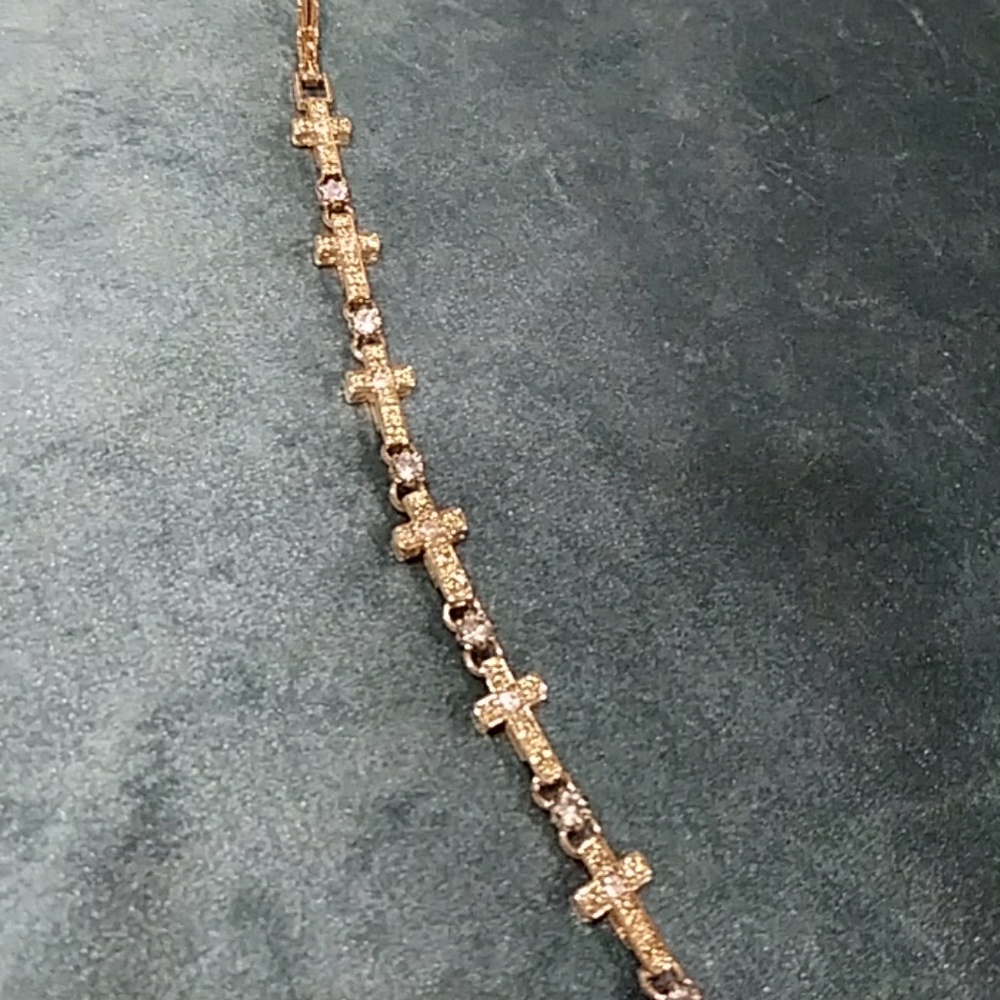 Gold Crucifix bracelet